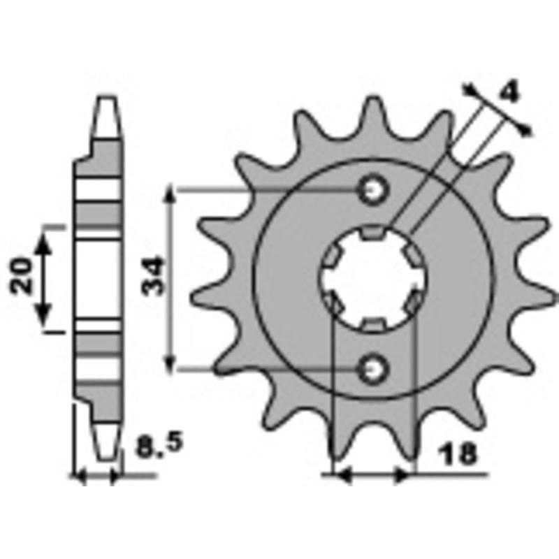 Piñón PBR acero estándar 2076 - 520 - motoscamaralweb.com Piñón PBR acero estándar 2076 - 520 - motoscamaralweb.com