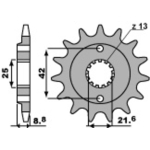 Piñón PBR acero estándar 525 - 520 - motoscamaralweb.com