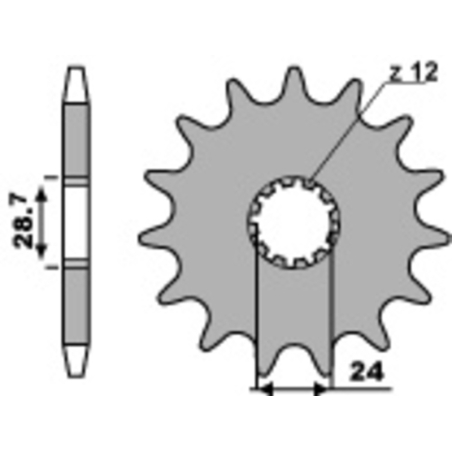 Piñón PBR acero estándar 526 - 530 - motoscamaralweb.com