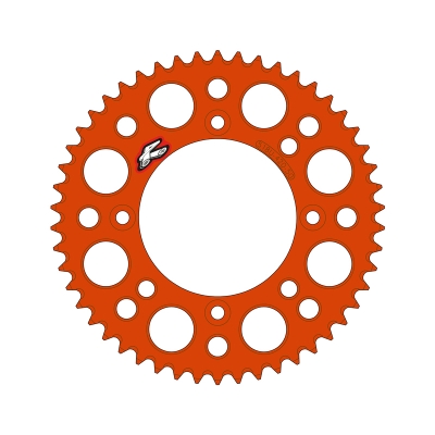 Corona RENTHAL aluminio ultraligera autolimpiable 518U - 420 - motoscamaralweb.com