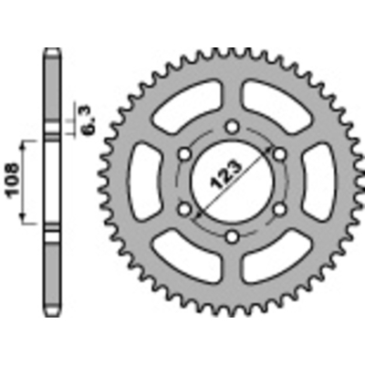 Corona PBR acero C45 estándar 4412 - 420 - motoscamaralweb.com
