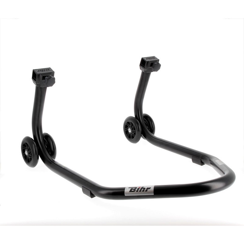 Caballete trasero BIHR Home Track soporte en L color negro mate y ruedas negras - motoscamaralweb.com Caballete trasero BIHR Home Track soporte en L color negro mate y ruedas negras - motoscamaralweb.com