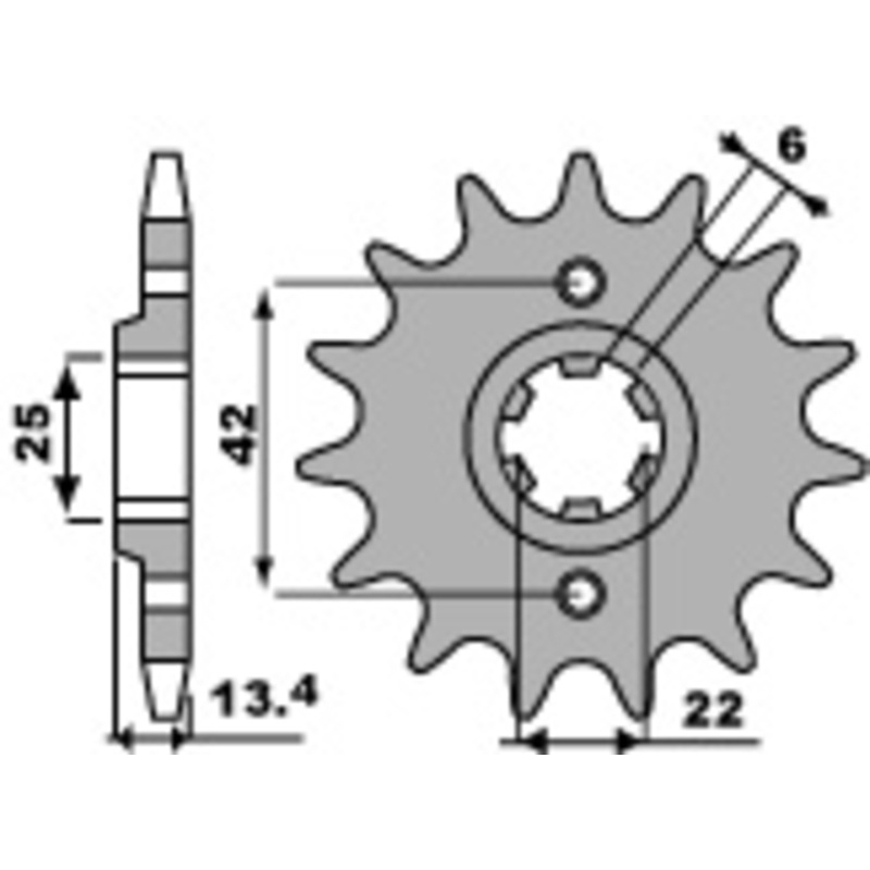 Piñón PBR acero estándar 291 - 525 - motoscamaralweb.com