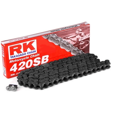 Cadena RK 420SB con 134 eslabones negro - motoscamaralweb.com