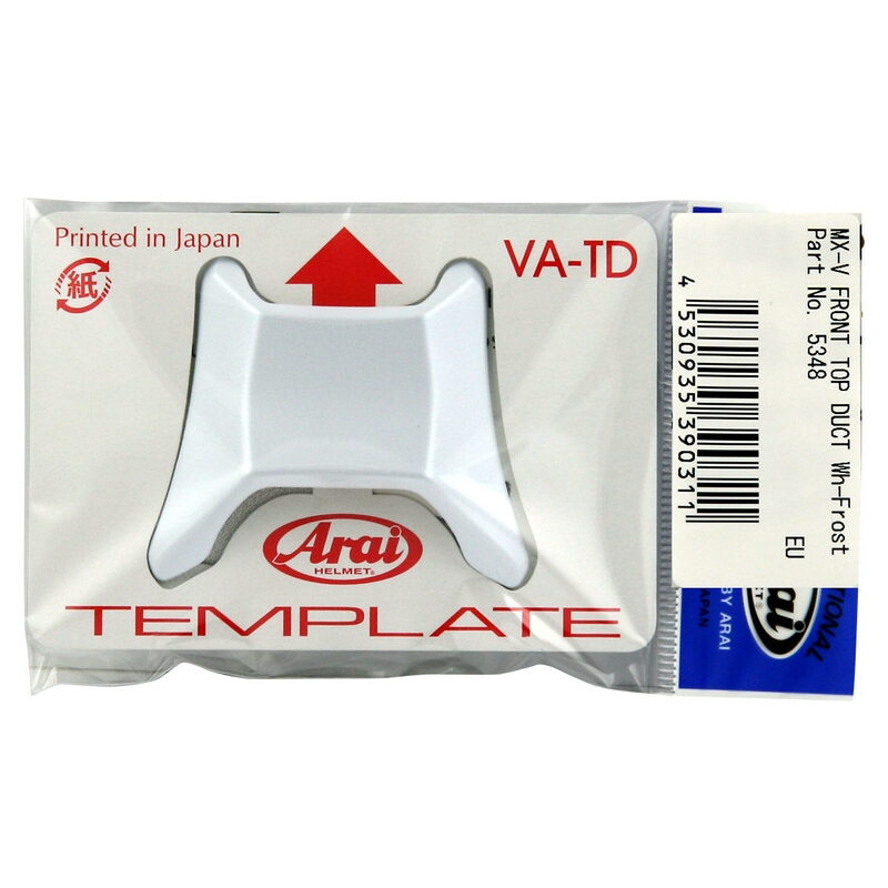 Ventilación frontal ARAI (Casco MX-V). Blanco Mate - motoscamaralweb.com