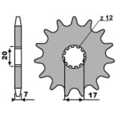 Piñón PBR acero estándar 2064 - 428 - motoscamaralweb.com