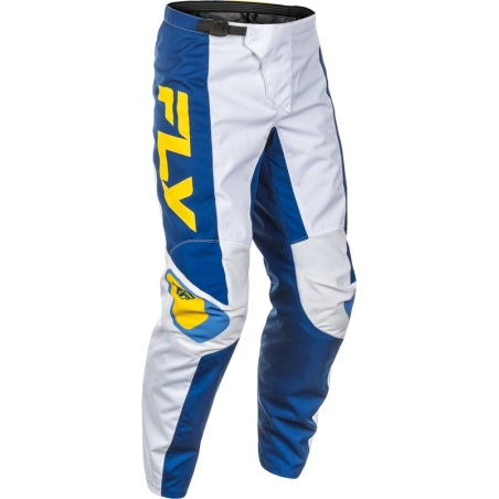 Pantalón FLY RACING F-16 - Blanco / Azul oscuro / Amarillo - motoscamaralweb.com