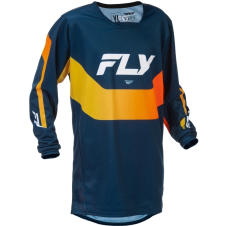 Camiseta infantil FLY RACING Kinetic - Navy/naranja - motoscamaralweb.com