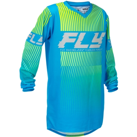 Camiseta infantil FLY RACING F-16 - azul/amarillo - motoscamaralweb.com