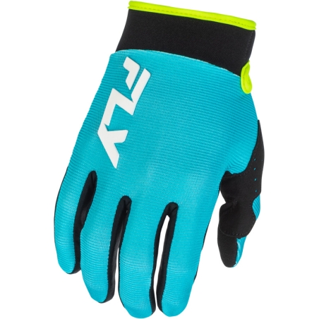 Guantes infantiles FLY RACING F-16 - Aqua/negro/blanco - motoscamaralweb.com