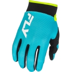 Guantes infantiles FLY RACING F-16 - Aqua/negro/blanco - motoscamaralweb.com