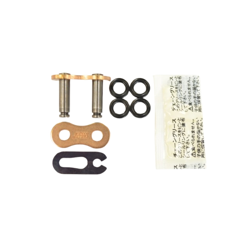 Enganche de cadena EK tipo clip semi abierto 520SRX2 QX-Ring 520 - Dorado / Dorado - motoscamaralweb.com Enganche de cadena EK tipo clip semi abierto 520SRX2 QX-Ring 520 - Dorado / Dorado - motoscamaralweb.com