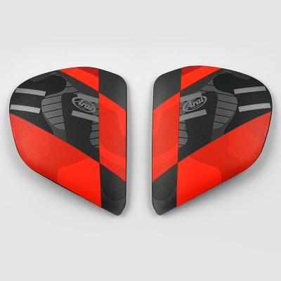 Cubiertas laterales ARAI PATCH Rojo (Compatible sistema VAS-V) - motoscamaralweb.com