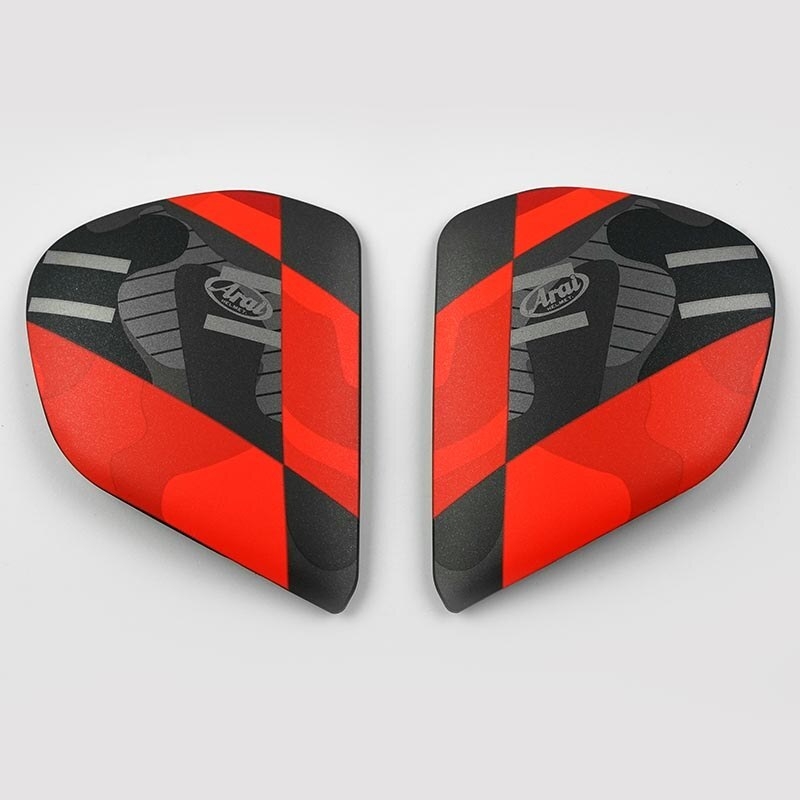 Cubiertas laterales ARAI PATCH Rojo (Compatible sistema VAS-V) - motoscamaralweb.com