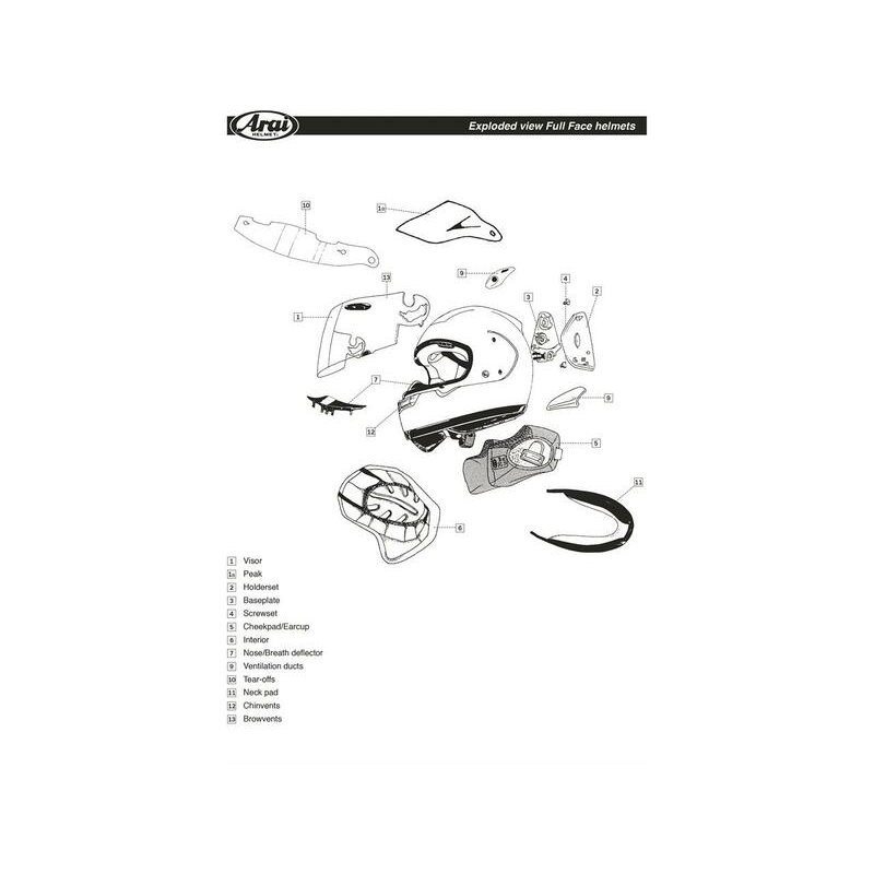 Cubiertas laterales ARAI MAVERICK GP Réplica (Compatible sistema VAS-V) - motoscamaralweb.com