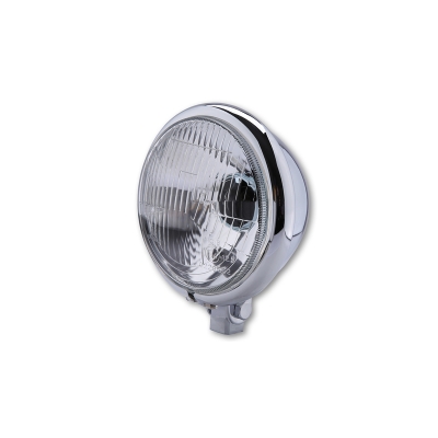 Faro delantero HIGHSIDER smart Bates Style - 5 3/4 inch - cromado - 1 pieza - motoscamaralweb.com