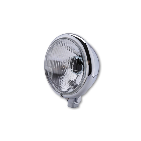 Faro delantero HIGHSIDER smart Bates Style - 5 3/4 inch - cromado - 1 pieza - motoscamaralweb.com