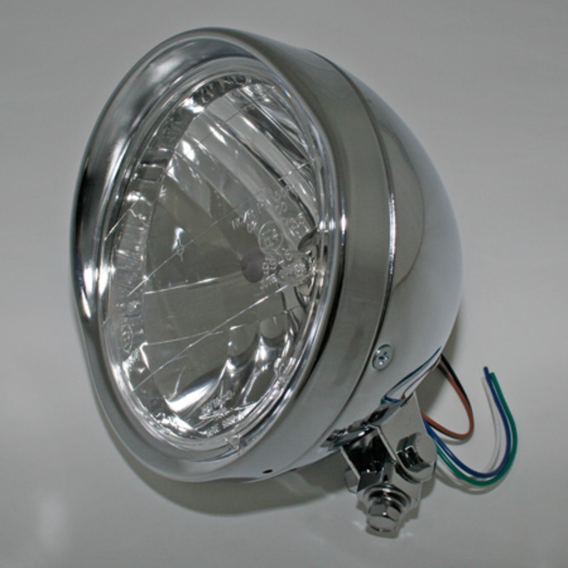 Faro delantero HIGHSIDER smart Cruiser - 6 1/2 inch - cromado - 1 pieza - motoscamaralweb.com