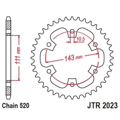 Corona JT SPROCKETS acero estándar 2023 - 520 - motoscamaralweb.com