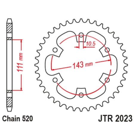 Corona JT SPROCKETS acero estándar 2023 - 520 - motoscamaralweb.com