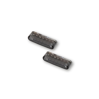 Piloto trasero/intermitente LED HIGHSIDER smart Shorty 3in1 - cristal ahumado - homologado E - par - motoscamaralweb.com