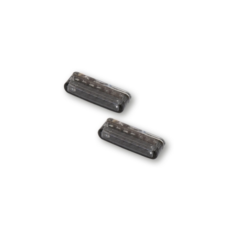 Piloto trasero/intermitente LED HIGHSIDER smart Shorty 3in1 - cristal ahumado - homologado E - par - motoscamaralweb.com