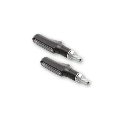 Piloto trasero/intermitente LED HIGHSIDER smart Shorty Fin 3in1 - cristal ahumado - homologado E - par - motoscamaralweb.com