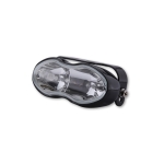 Luz de carretera / antiniebla SHIN YO vidrio transparente negro 2x H3 55W - motoscamaralweb.com