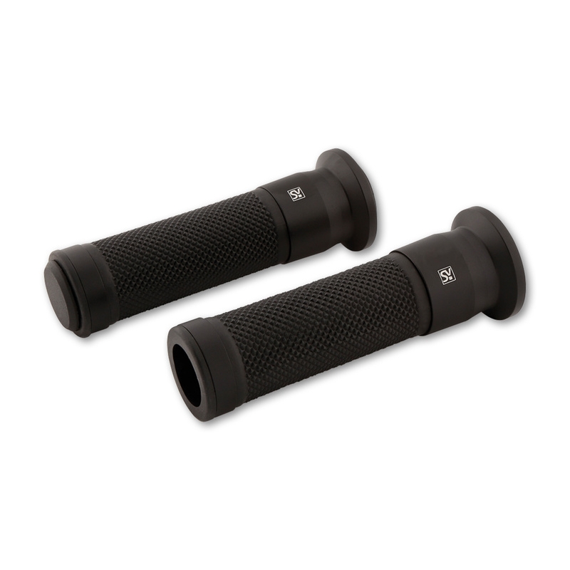 Puños SHIN YO Marano negro 7 / 8 (22.2 mm) - motoscamaralweb.com