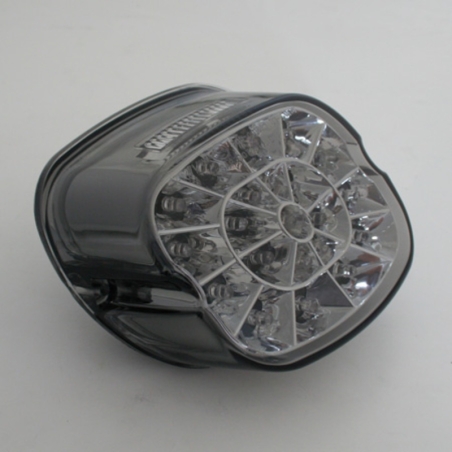 Piloto trasero LED HIGHSIDER smart HD style - cristal ahumado - homologado E - 1 pieza - motoscamaralweb.com