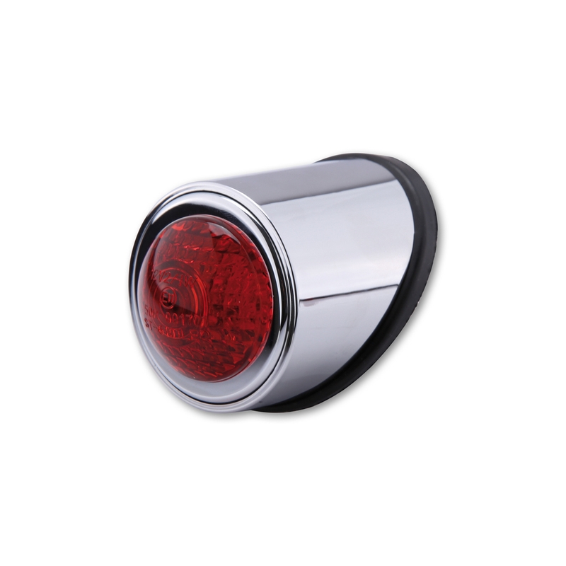 Piloto trasero LED HIGHSIDER smart Old School Type 1 - cristal rojo - homologado E - 1 pieza - motoscamaralweb.com