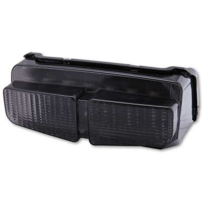 Piloto trasero LED HIGHSIDER smart estilo Yamaha - cristal ahumado - homologado E - 1 pieza - motoscamaralweb.com