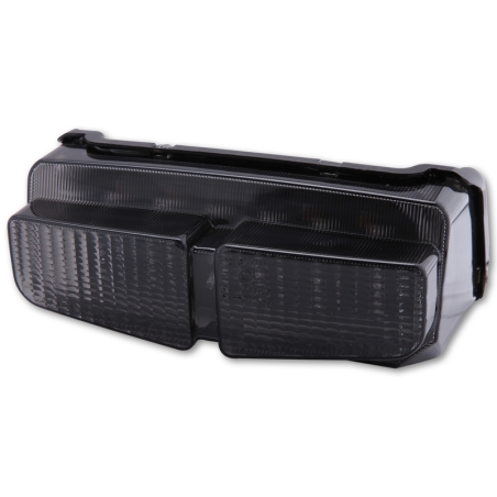 Piloto trasero LED HIGHSIDER smart estilo Yamaha - cristal ahumado - homologado E - 1 pieza - motoscamaralweb.com