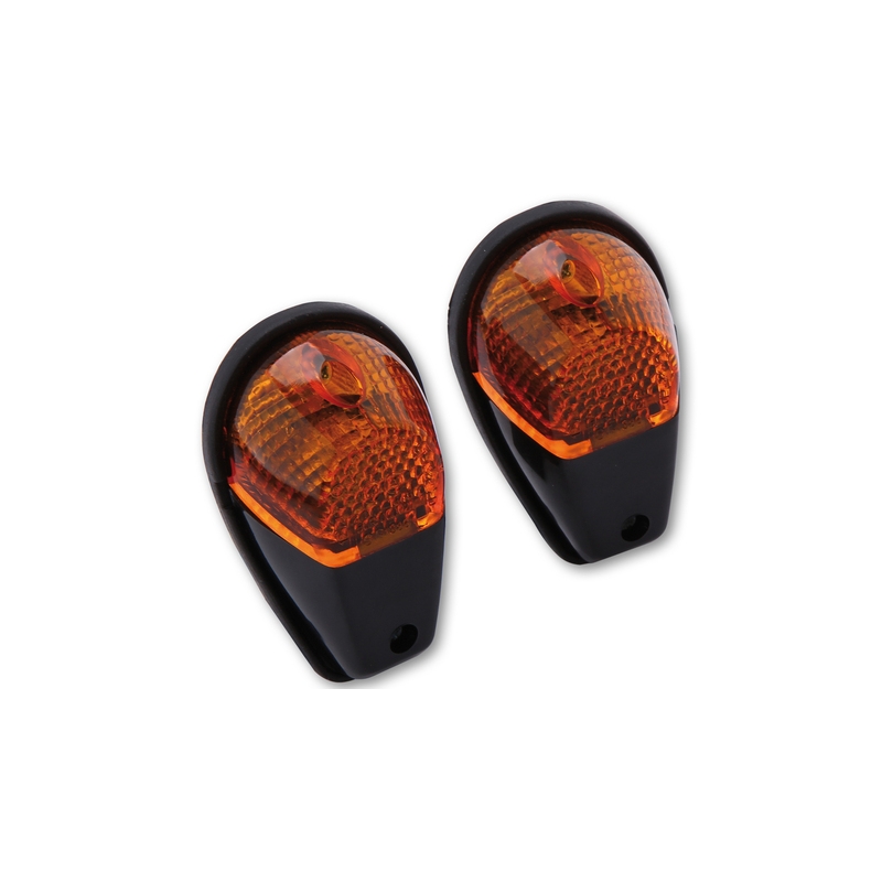 Intermitente de carenado HIGHSIDER smart - cristal naranja - homologado E - par - motoscamaralweb.com
