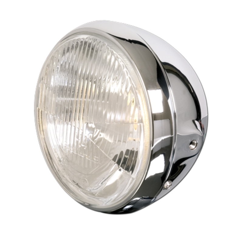 Faro delantero HIGHSIDER smart British Style - 7 inch - cromado - 1 pieza - motoscamaralweb.com