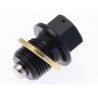 Tapón de vaciado de aceite TECNIUM magnético alu negro M10 x 1.50 x 14 - motoscamaralweb.com