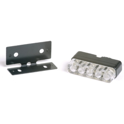 Luz de matrícula LED HIGHSIDER smart Mini - negro - 1 pieza - motoscamaralweb.com