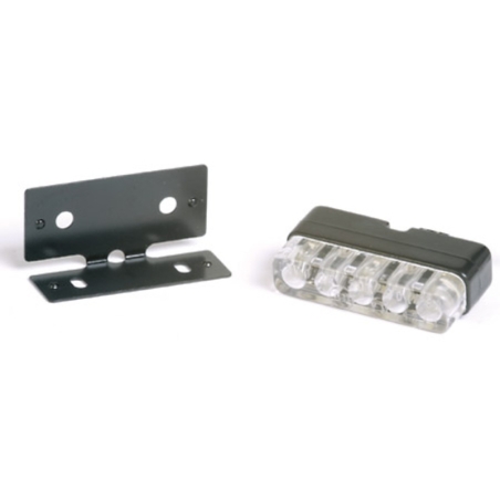 Luz de matrícula LED HIGHSIDER smart Mini - negro - 1 pieza - motoscamaralweb.com