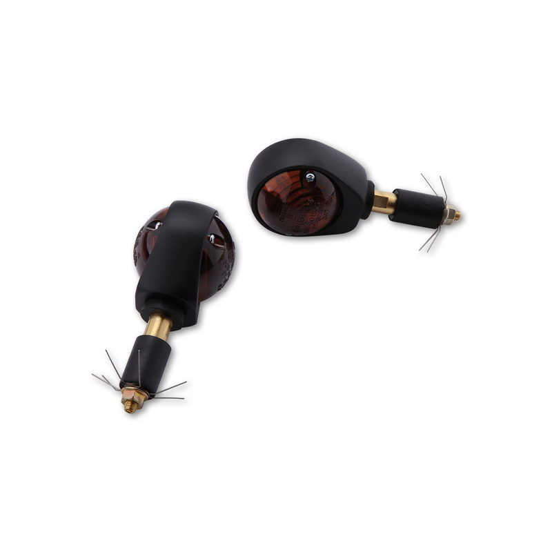 Intermitente para manillar HIGHSIDER smart Ochsenauge - cristal ahumado - homologado E - par - motoscamaralweb.com