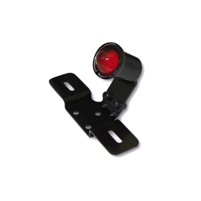 Piloto trasero con portamatrícula LED HIGHSIDER smart Old School Type 3 - cristal rojo - homologado E - 1 pieza - motoscamaralwe
