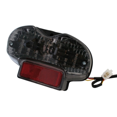 Piloto trasero LED HIGHSIDER smart estilo Suzuki - cristal ahumado - homologado E - 1 pieza - motoscamaralweb.com