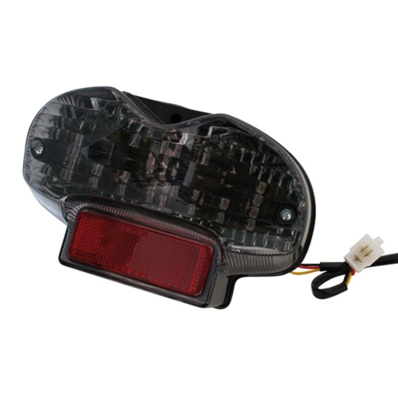 Piloto trasero LED HIGHSIDER smart estilo Suzuki - cristal ahumado - homologado E - 1 pieza - motoscamaralweb.com