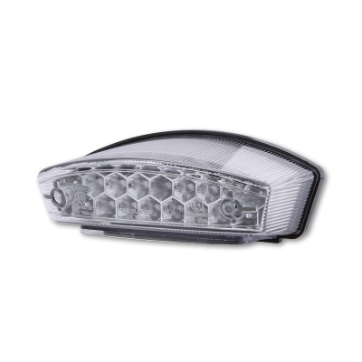 Piloto trasero LED HIGHSIDER smart Monster - cristal transparente - homologado E - 1 pieza - motoscamaralweb.com