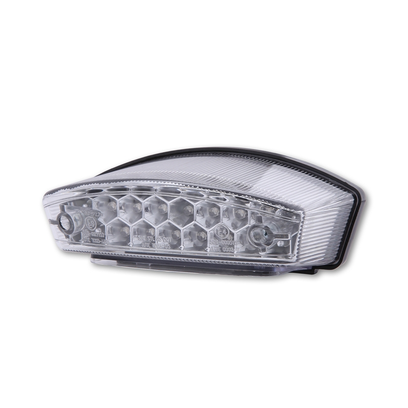 Piloto trasero LED HIGHSIDER smart Monster - cristal transparente - homologado E - 1 pieza - motoscamaralweb.com