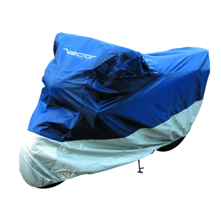 Funda de moto para interior/exterior VECTOR para Moto/Scooter - Azul/Plata - 2XL - motoscamaralweb.com
