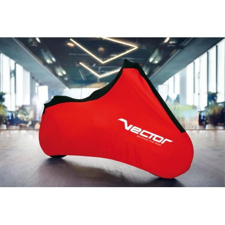 Funda de moto para interior VECTOR Stretch para moto/scooter - Rojo - L - motoscamaralweb.com