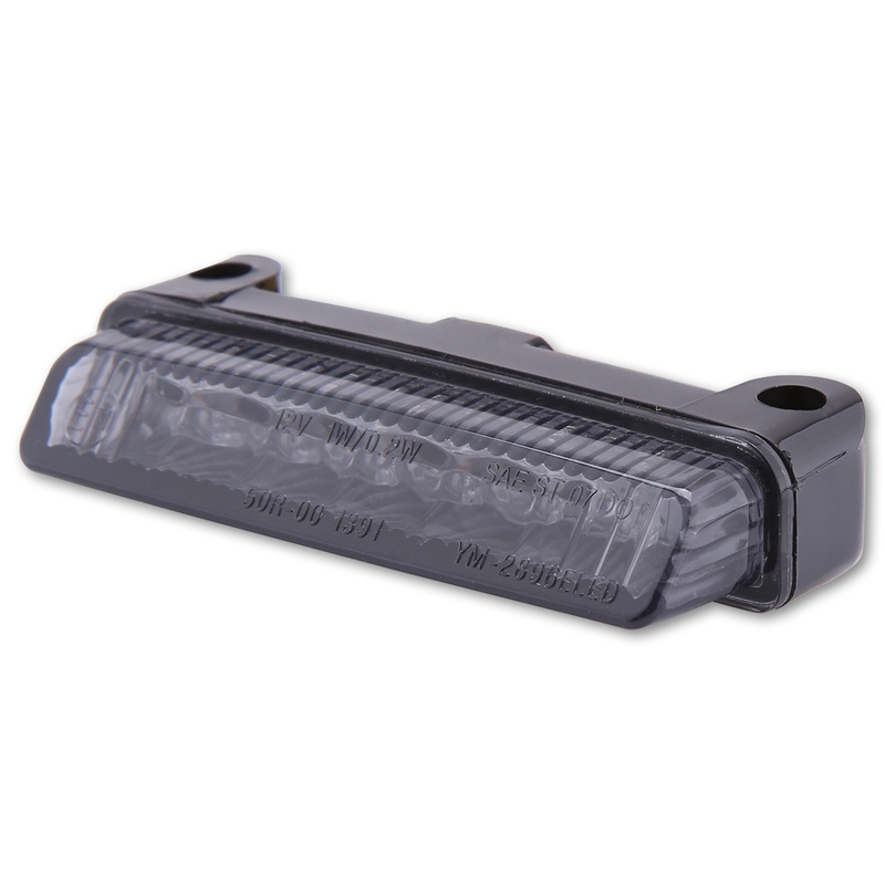 Piloto trasero LED HIGHSIDER smart Mini - cristal ahumado - homologado E - 1 pieza - motoscamaralweb.com