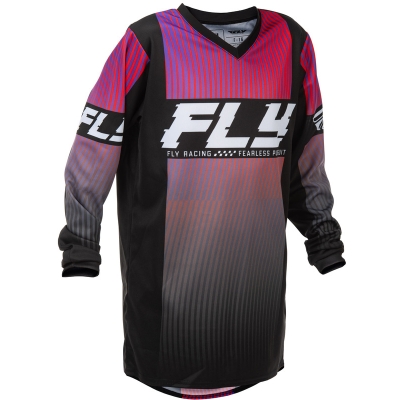 Camiseta infantil FLY RACING F-16 - negro/rojo/violet - motoscamaralweb.com