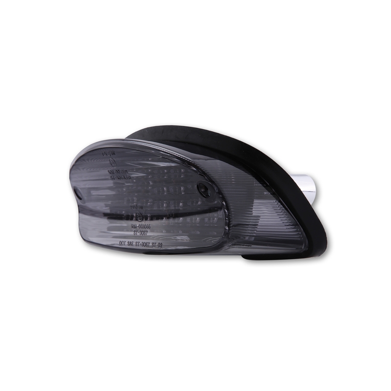 Piloto trasero LED HIGHSIDER smart estilo Honda - cristal ahumado - homologado E - 1 pieza - motoscamaralweb.com