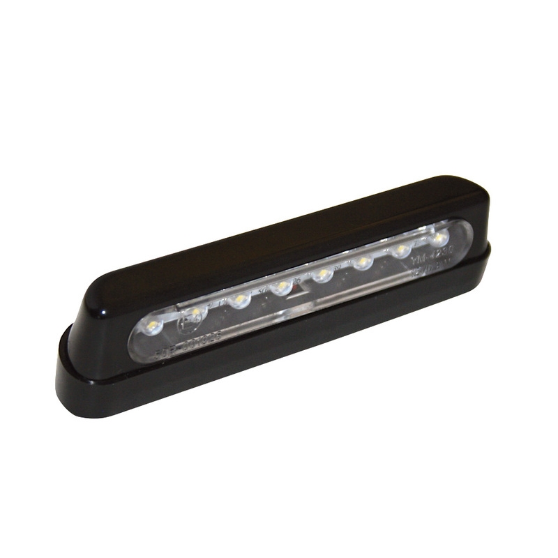 Luz de matrícula LED HIGHSIDER smart plástico ABS - larga - negro/ahumado - 1 pieza - motoscamaralweb.com